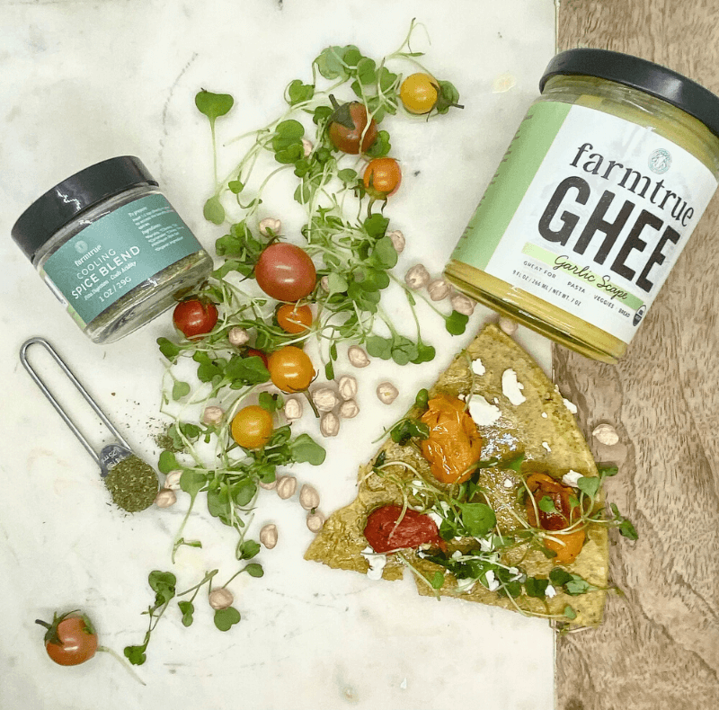 Chickpea Flatbread with Spring Vegetables Recipe