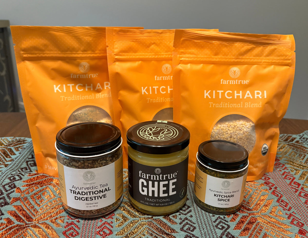 3-Day Reset Food Kit - Traditional: Kitchari, Ghee, Digestive Tea & Kitchari Spice Blend Farmtrue | Berkshires