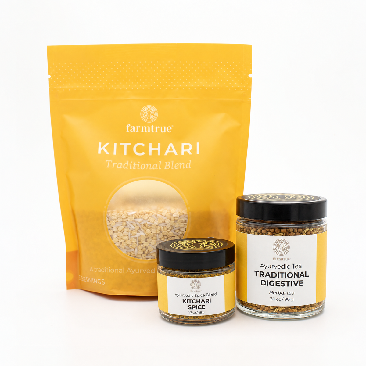 Ayurvedic Food Bundle - Traditional: Kitchari, Tea & Spice Blend Farmtrue | Berkshires