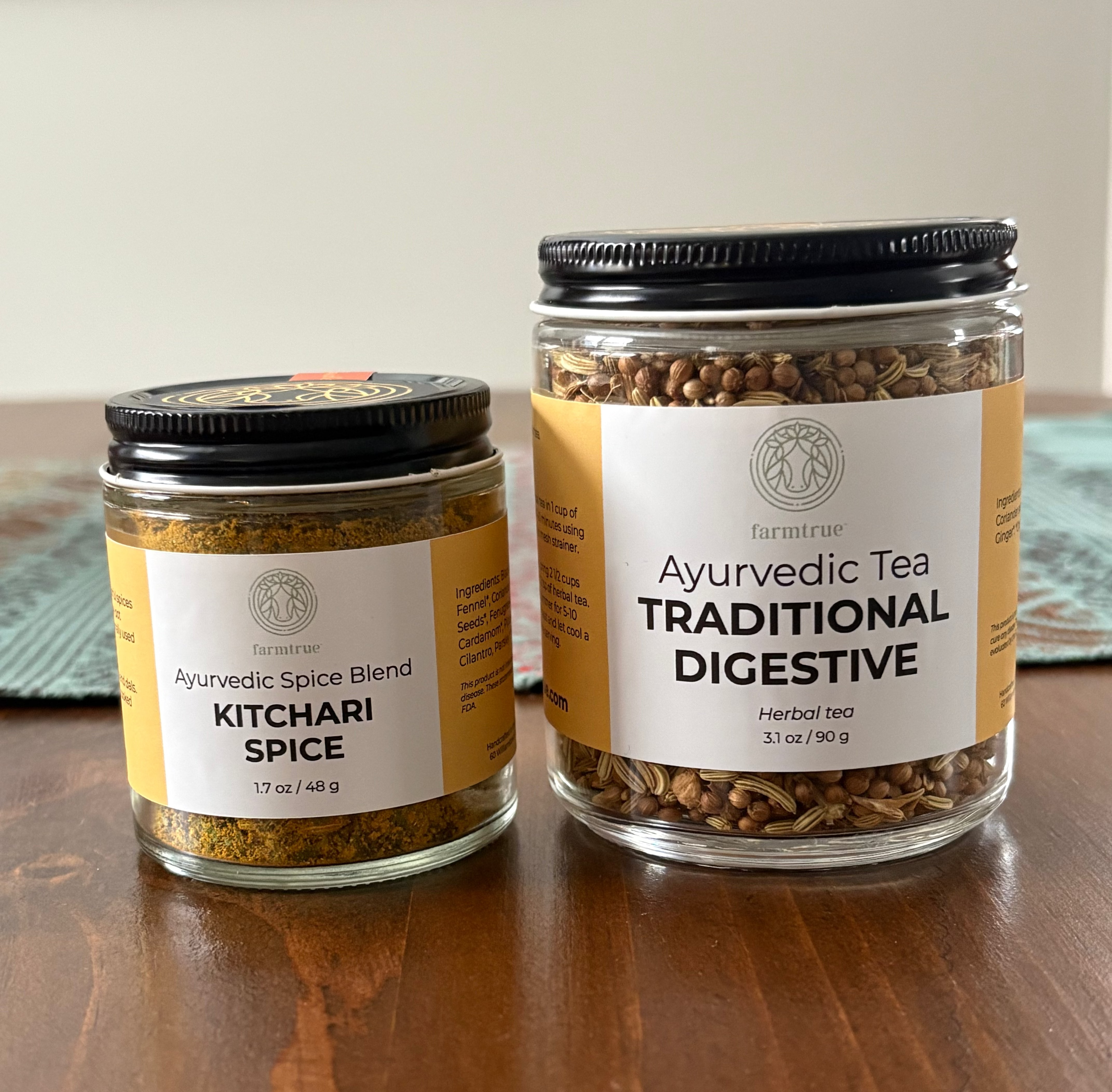 Ayurvedic Tea and Spice Duo - Traditional: Traditional Digestive Tea & Traditional Kitchari Spice Blend Farmtrue | Berkshires