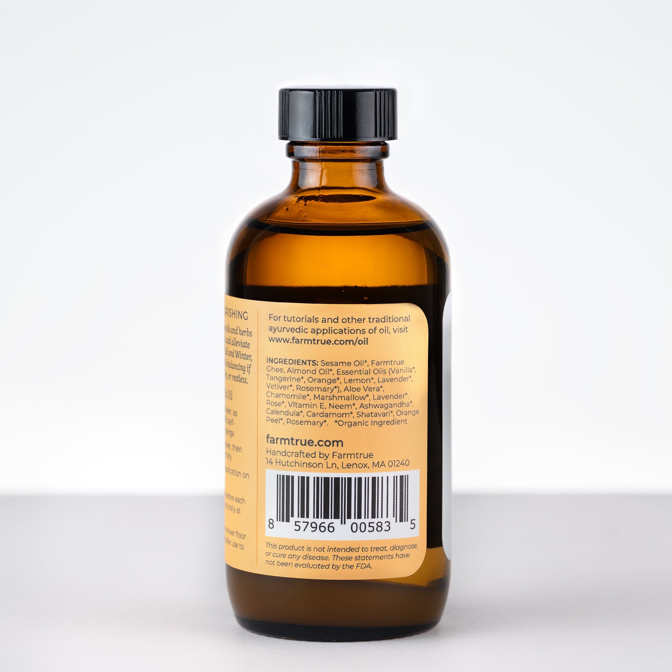 Ayurvedic Body Oil - Ground: Vanilla & Vetiver Farmtrue