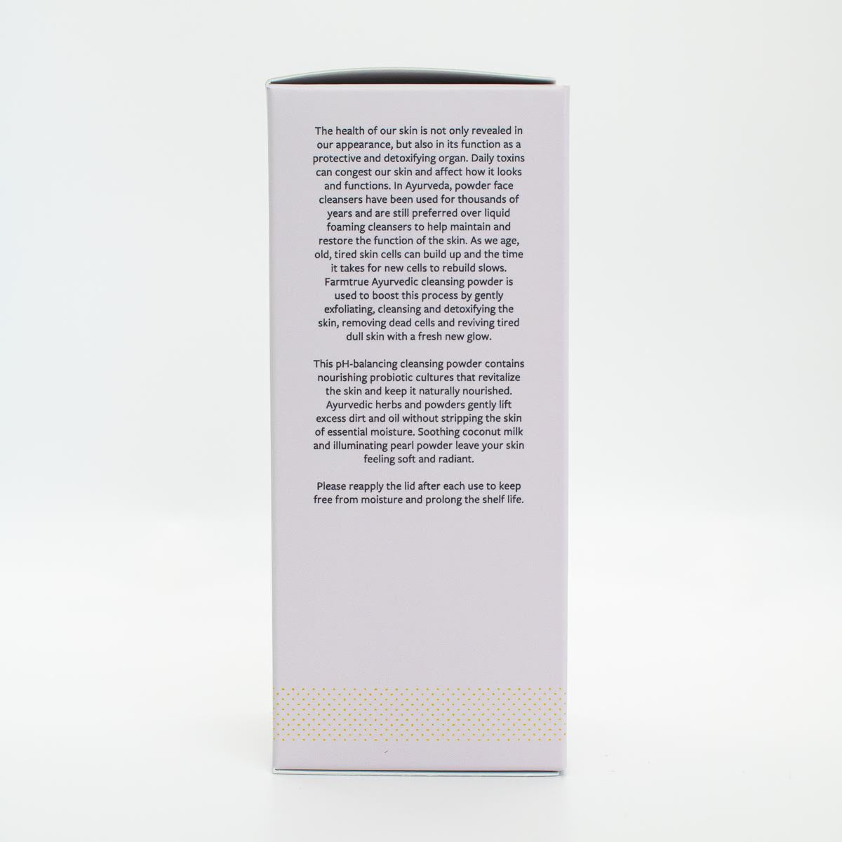 Ayurvedic Face Cleansing Powder: Probiotic + Pearl Farmtrue