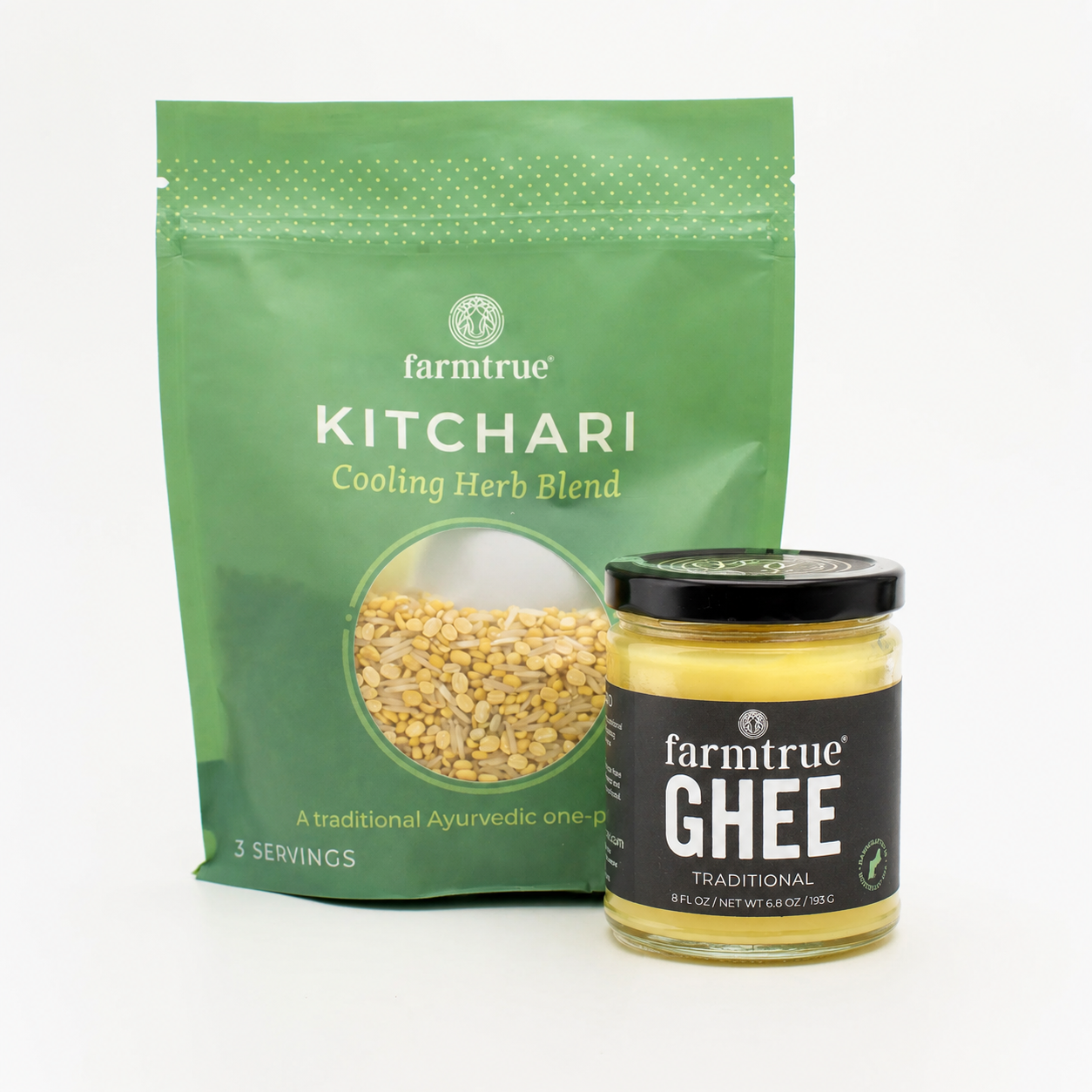 Ayurvedic Kitchari Ghee Duo - Summer: Cooling Summer Herb Kitchari & Traditional Ghee Farmtrue | Berkshires