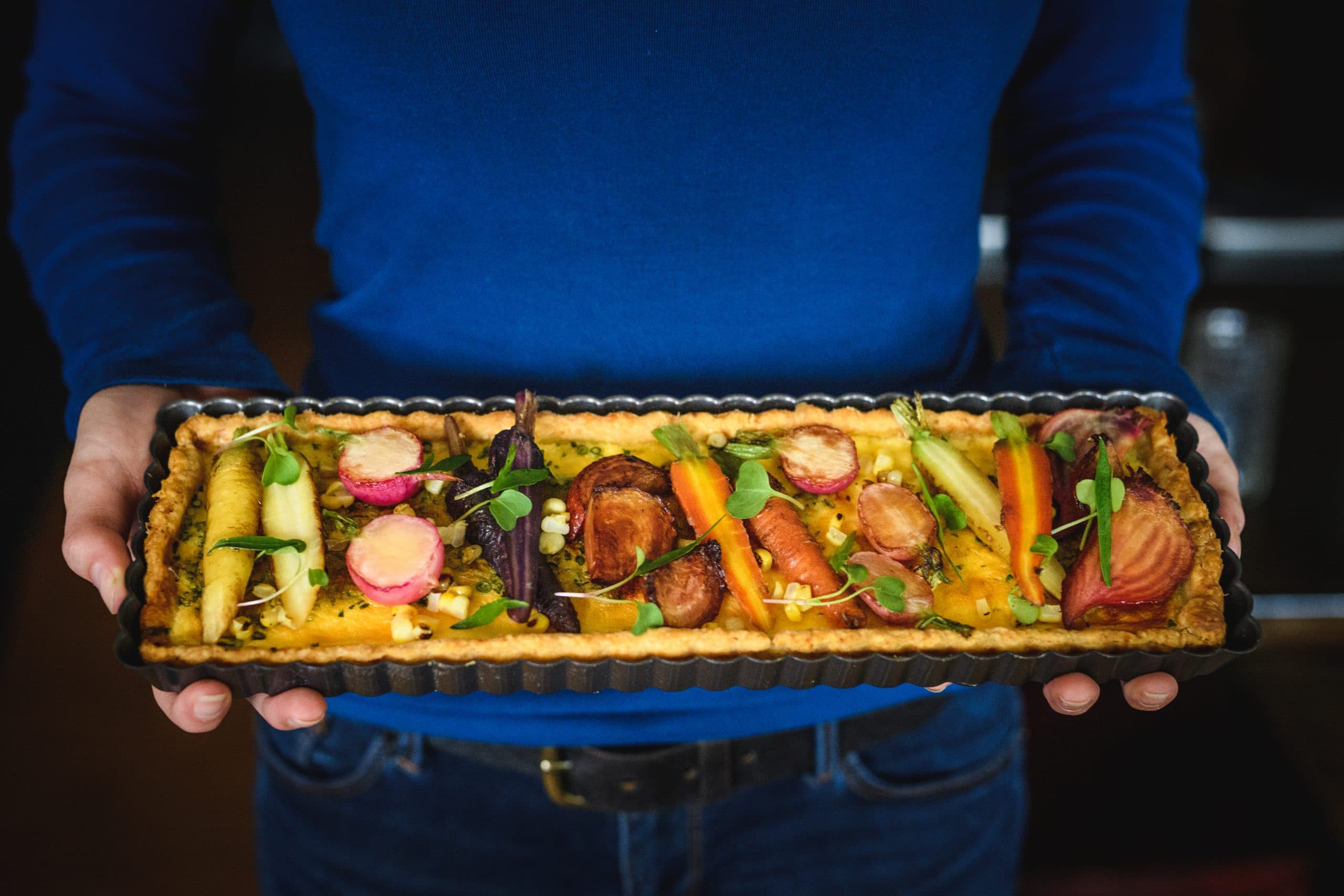 Chickpea Flatbread with Spring Vegetables Recipe