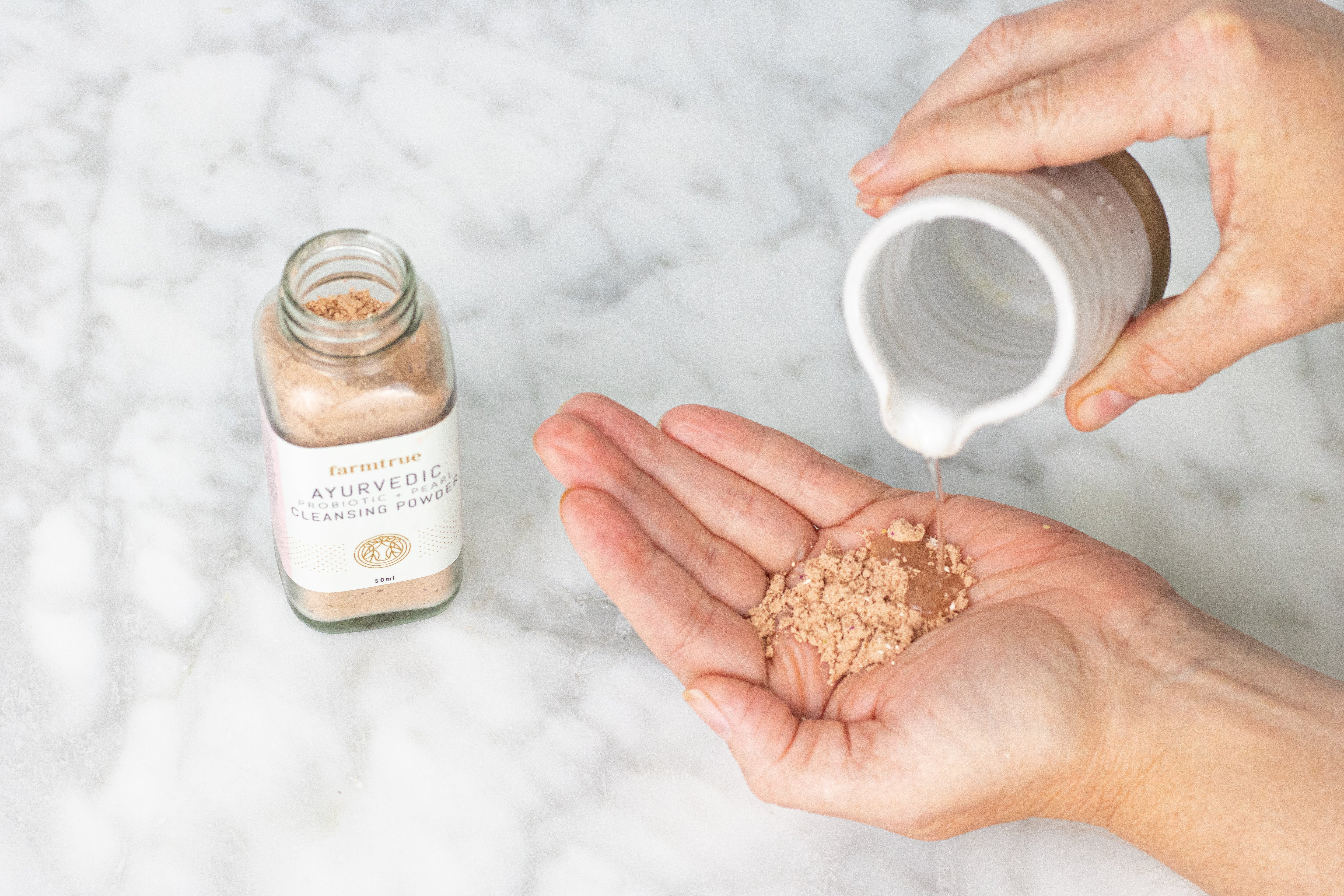 Ayurvedic Face Cleansing Powder: Probiotic + Pearl Farmtrue