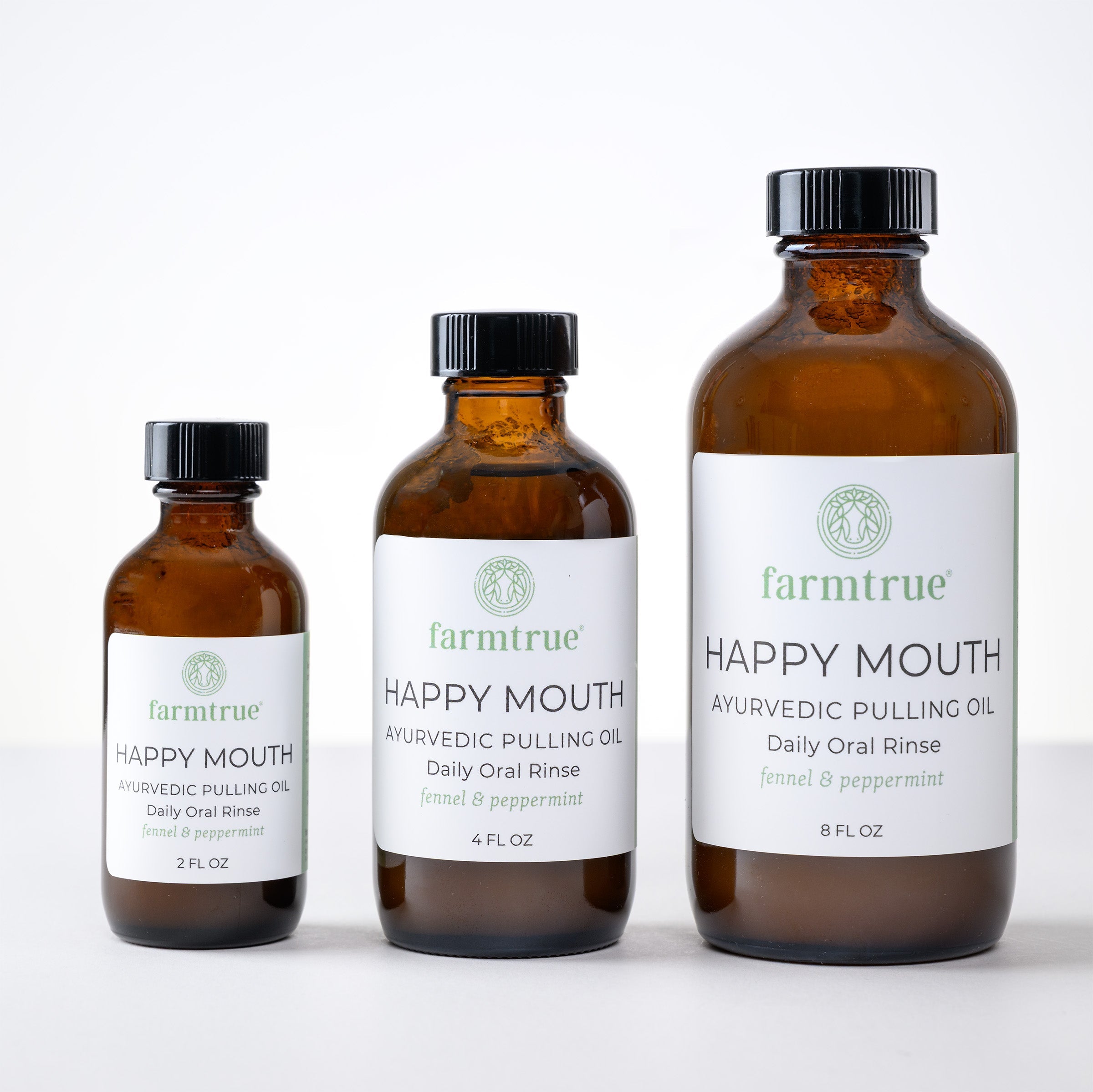 Ayurvedic Pulling Oil: Happy Mouth Peppermint Oral Rinse Farmtrue