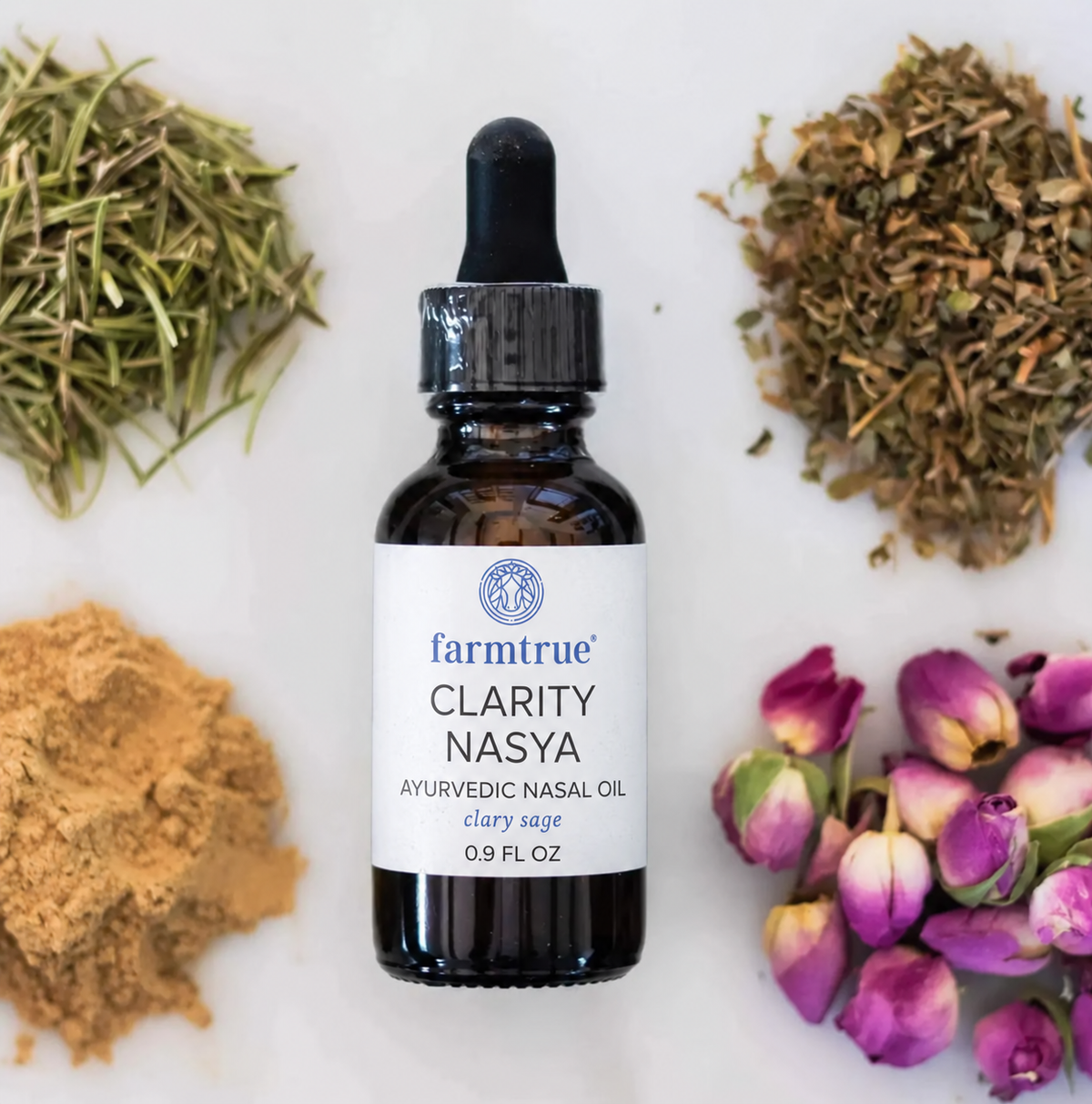 Ayurvedic Nasal Drops - Clarity Nasya Oil: Clary Sage Farmtrue | Berkshires