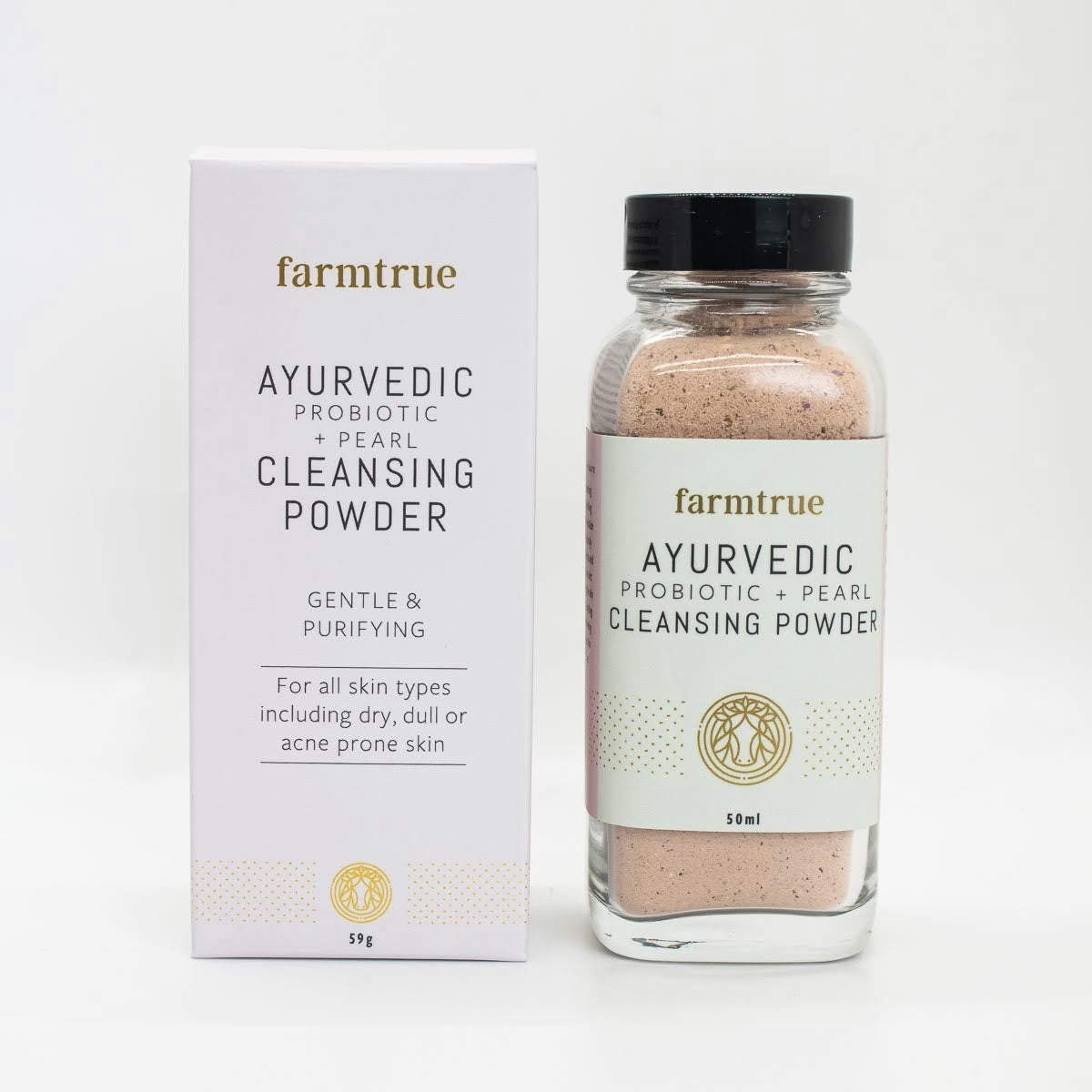 Ayurvedic Face Cleansing Powder: Probiotic + Pearl Farmtrue
