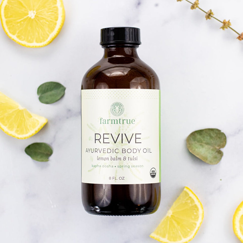 Ayurvedic Body Oil - Revive: Lemon Balm & Tulsi