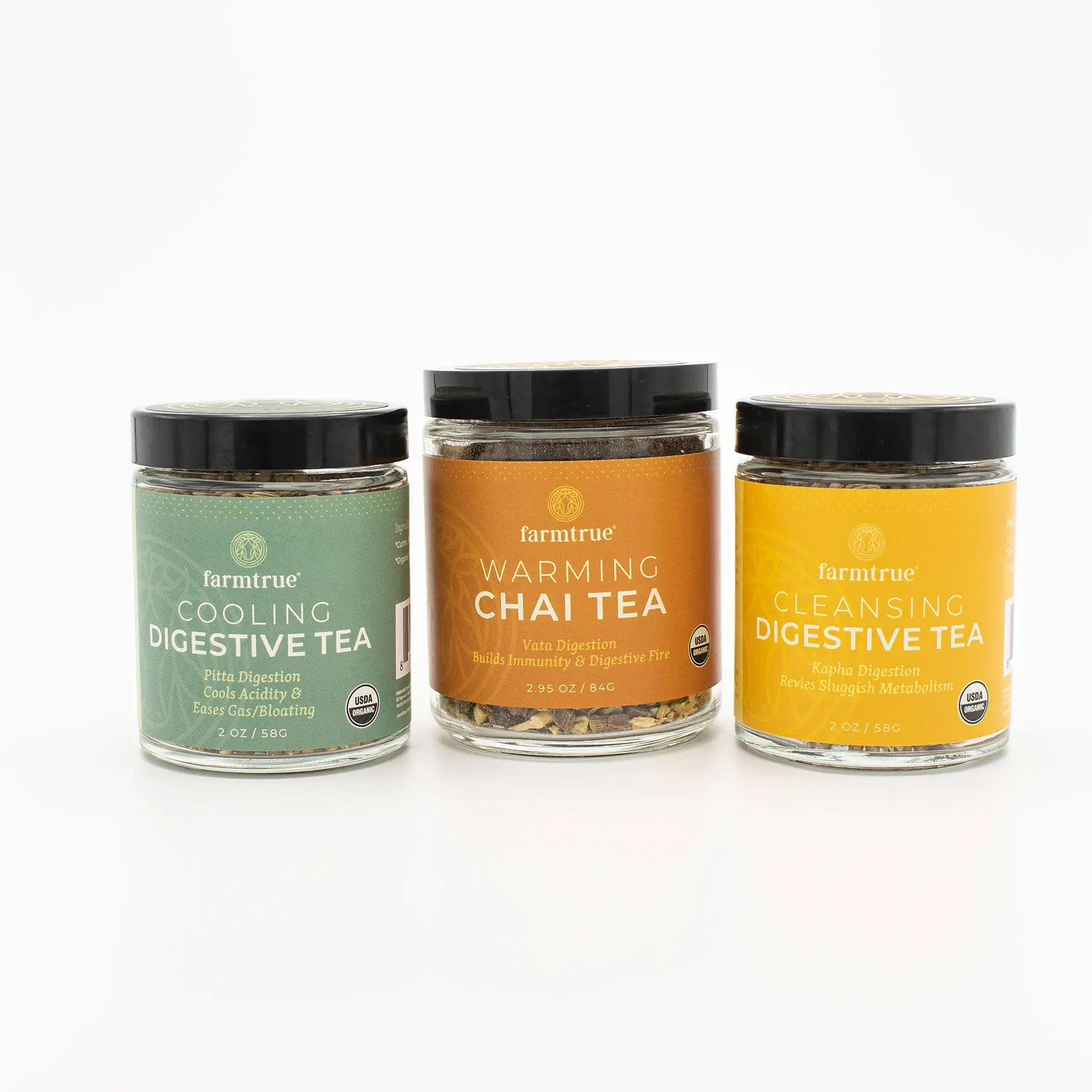 Ayurvedic Digestive Organic Tea Trio - Farmtrue